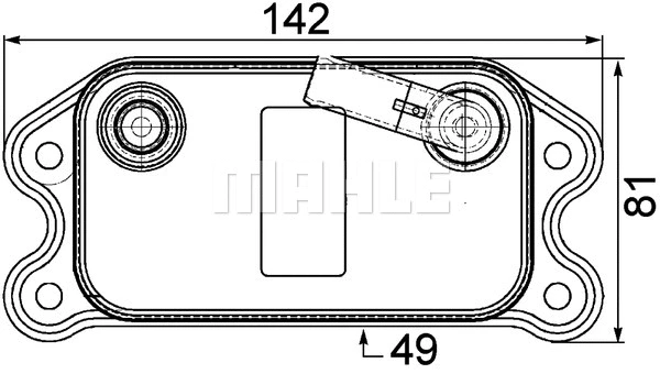 Oil Cooler, engine oil (WG2181254)