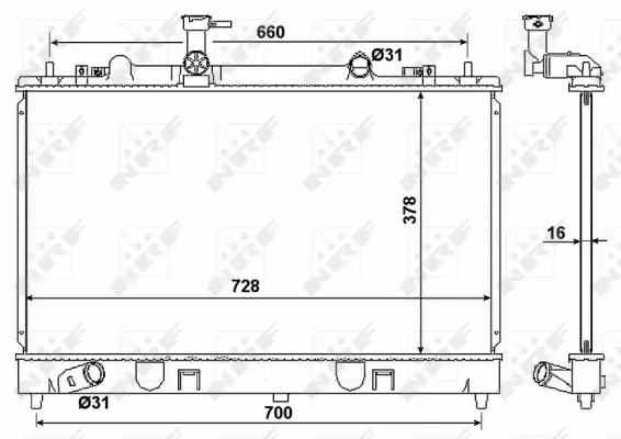 Radiator, engine cooling (WG1722264)