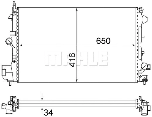 Radiator, engine cooling (WG2184044)
