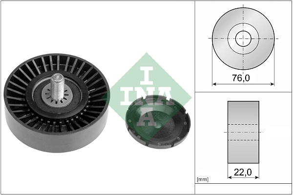 Deflection/Guide Pulley, V-ribbed belt (WG1252881)