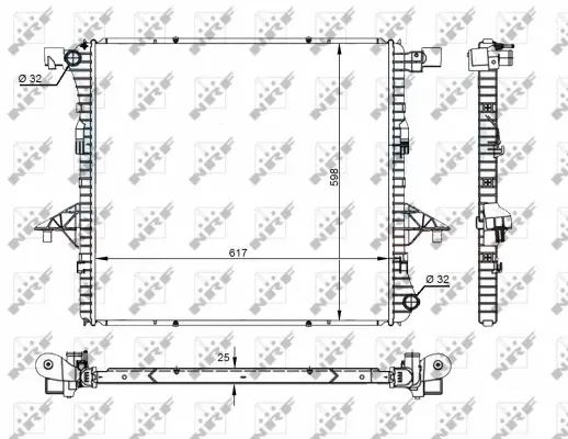 Radiator, engine cooling (WG1723659)