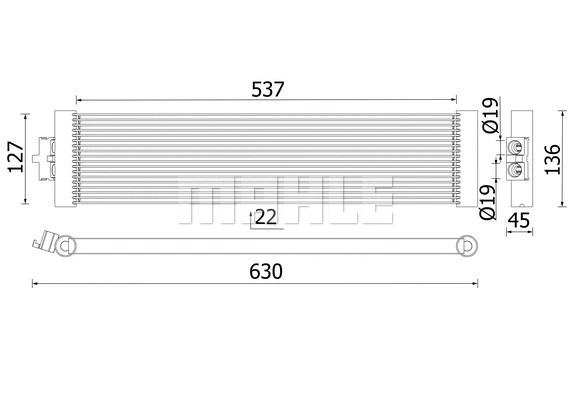 Oil Cooler, automatic transmission (WG2224710)