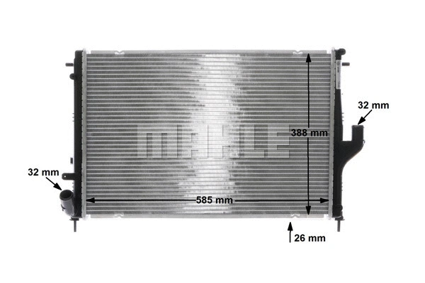 Radiator, engine cooling