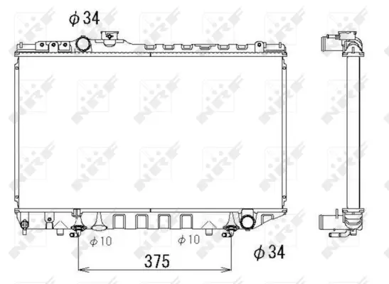 Radiator, engine cooling (WG1722221)