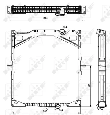 Radiator, engine cooling (WG1721561)