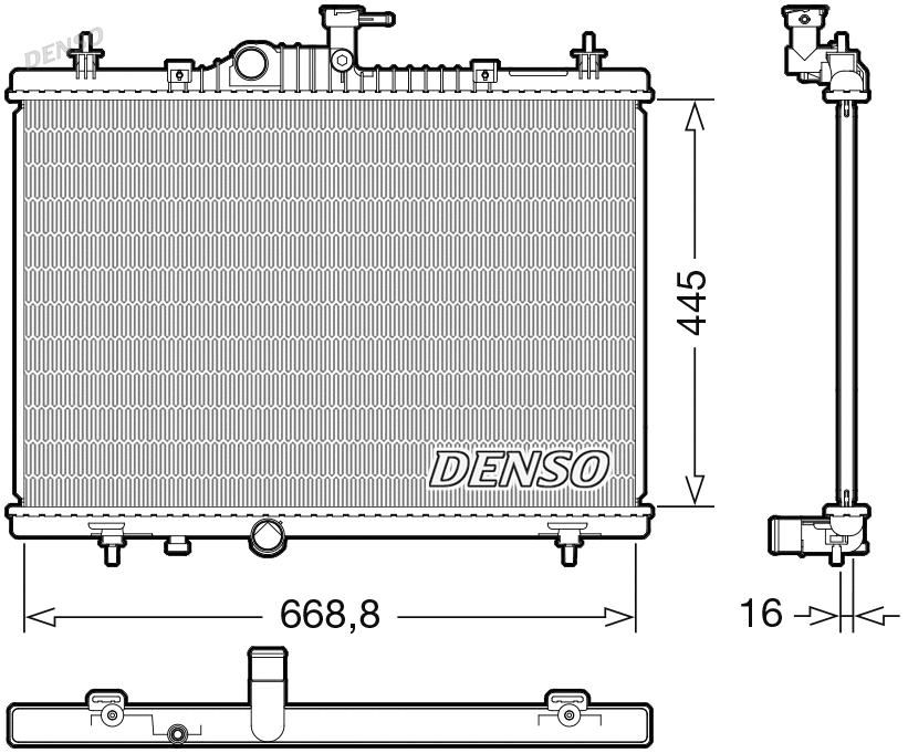 Radiator, engine cooling (WG2270653)