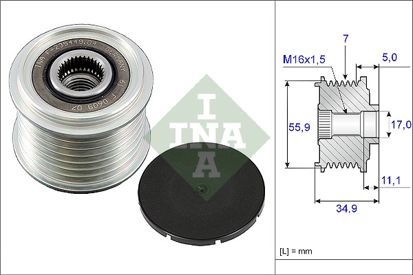 Alternator Freewheel Clutch (WG1253659)