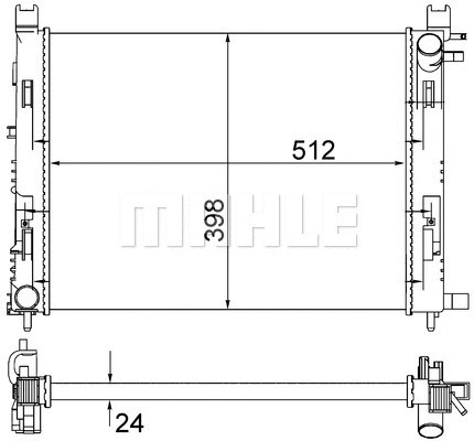Radiator, engine cooling (WG2183139)