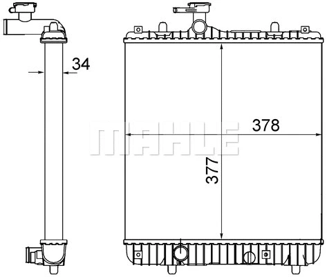 Radiator, engine cooling (WG2182678)