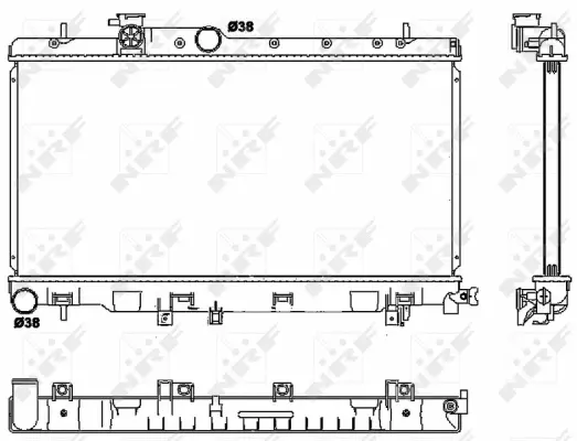 Radiator, engine cooling (WG1721982)