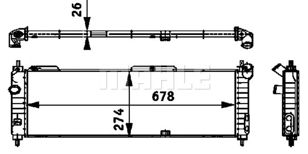 Radiator, engine cooling