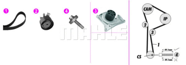 Water Pump & Timing Belt Kit (WG2182141)