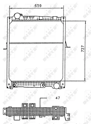Radiator, engine cooling (WG1723566)
