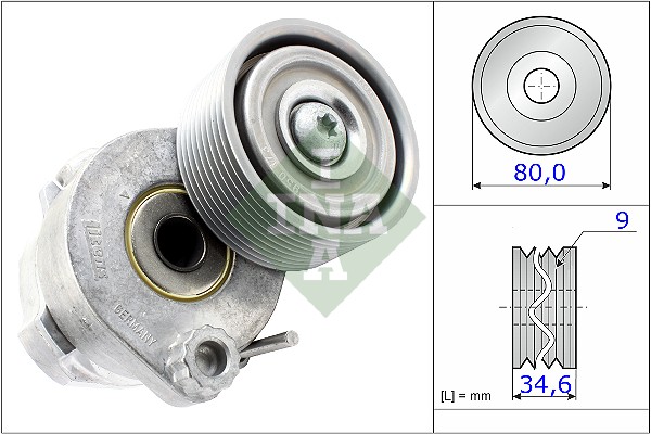 Tensioner Pulley, V-ribbed belt (WG1252436)