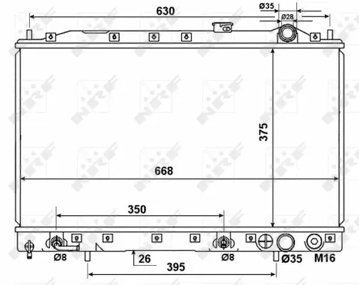 Radiator, engine cooling (WG1722180)