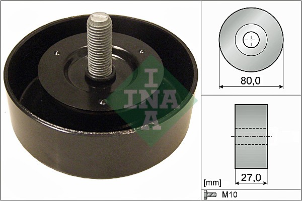 Deflection/Guide Pulley, V-ribbed belt (WG1710117)