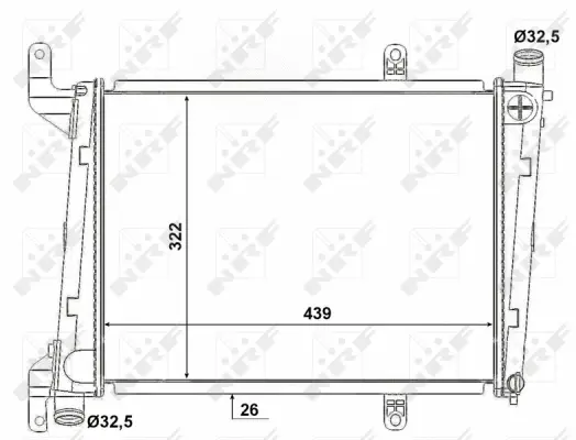 Radiator, engine cooling (WG1722126)