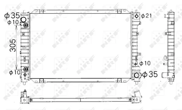 Radiator, engine cooling (WG1722260)