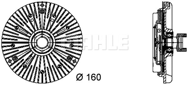 Clutch, radiator fan