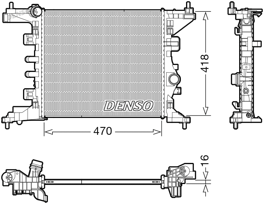 Radiator, engine cooling (WG2270646)