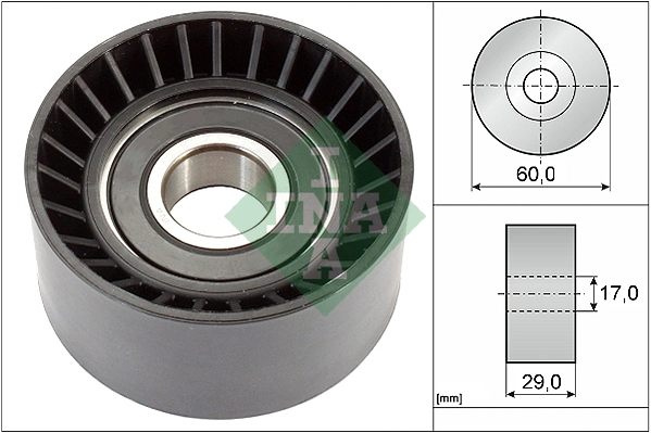 Deflection/Guide Pulley, V-ribbed belt (WG1252910)