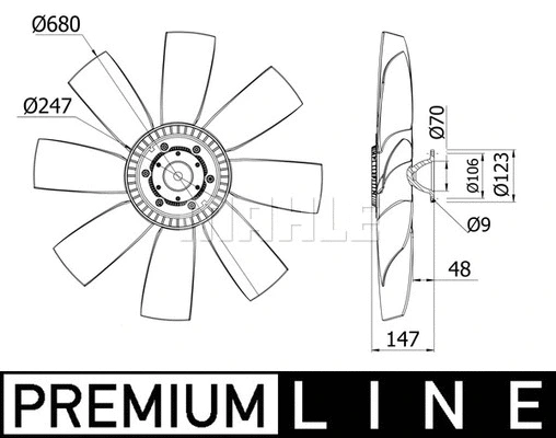 Fan, engine cooling (WG2180791)