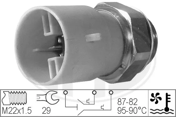 Temperature Switch, radiator fan (WG1777059)
