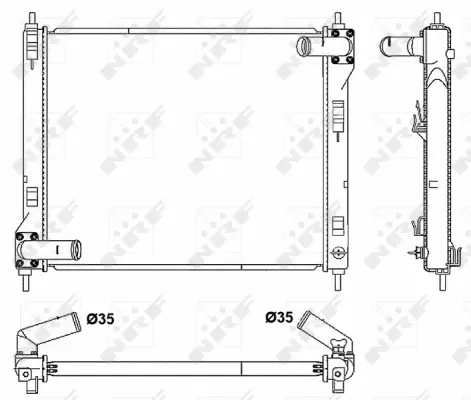 Radiator, engine cooling (WG1722004)