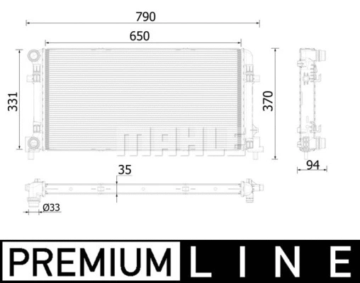 Radiator, engine cooling (WG2183184)