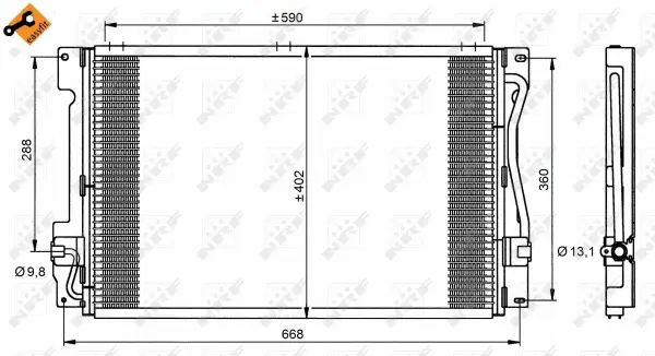Condenser, air conditioning
