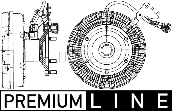 Clutch, radiator fan