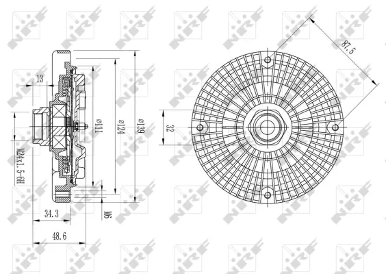Clutch, radiator fan