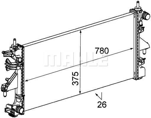 Radiator, engine cooling