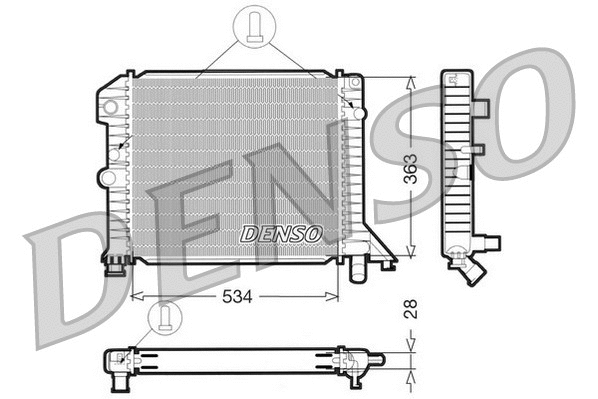 Radiator, engine cooling (WG1919525)