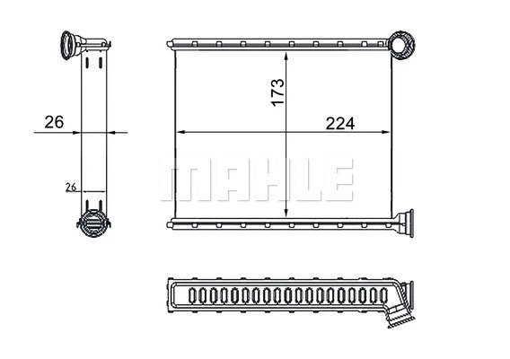 Heat Exchanger, interior heating (WG2180144)