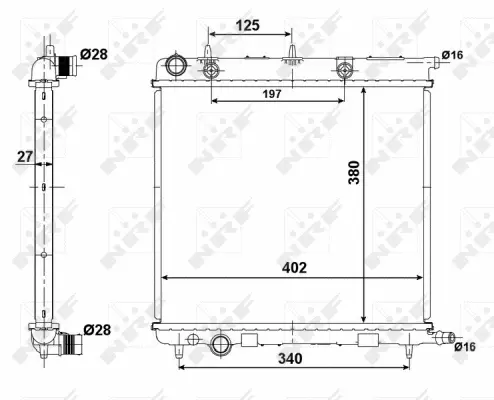 Radiator, engine cooling (WG1721307)