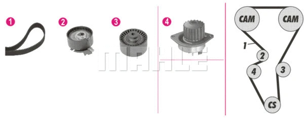 Water Pump & Timing Belt Kit (WG2182107)
