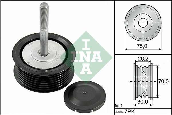 Deflection/Guide Pulley, V-ribbed belt (WG1710142)