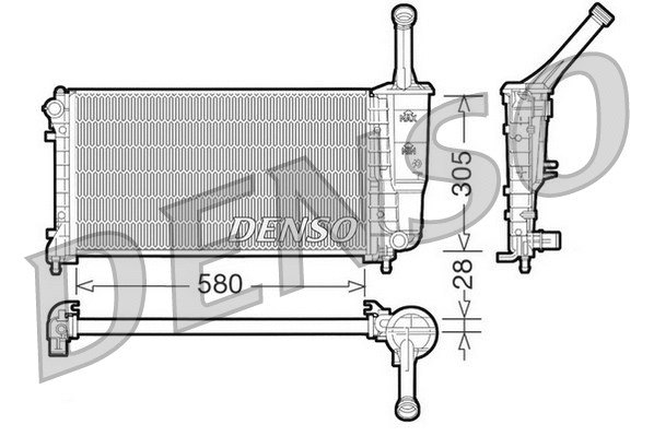 Radiator, engine cooling (WG1919002)