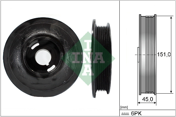 Belt Pulley, crankshaft (WG1254392)