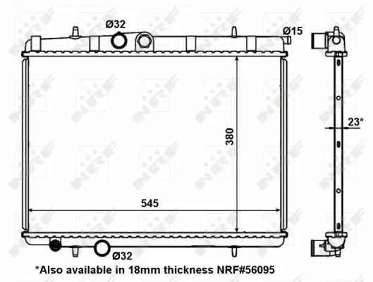 Radiator, engine cooling (WG1723048)