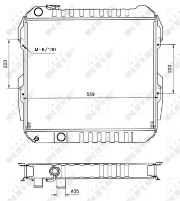 Radiator, engine cooling (WG1721434)