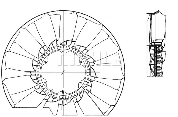Fan Wheel, engine cooling (WG2180952)
