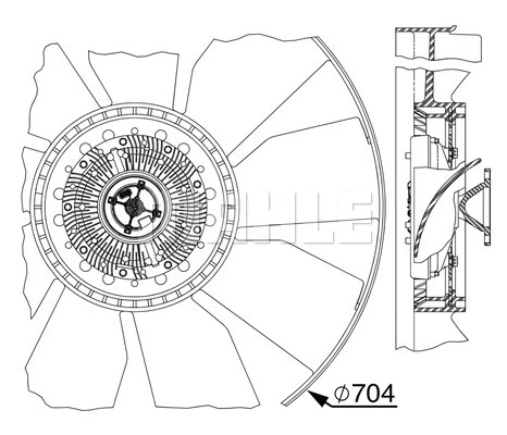 Fan, engine cooling (WG2180862)