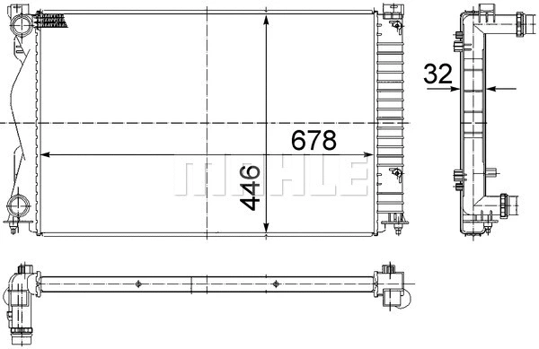 Radiator, engine cooling