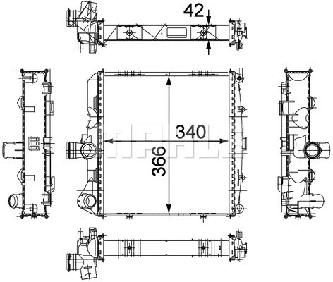 Radiator, engine cooling
