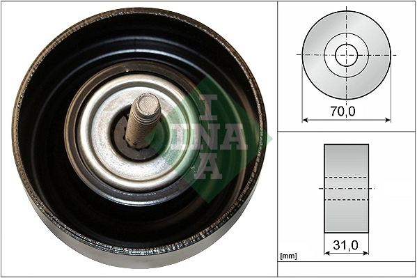 Deflection/Guide Pulley, V-ribbed belt (WG1253106)