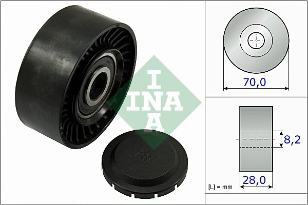 Deflection/Guide Pulley, V-ribbed belt (WG1253007)