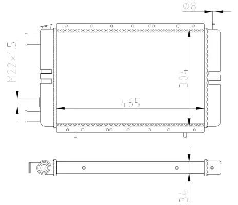 Radiator, engine cooling (WG2162169)