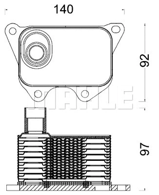 Oil Cooler, engine oil (WG2181131)